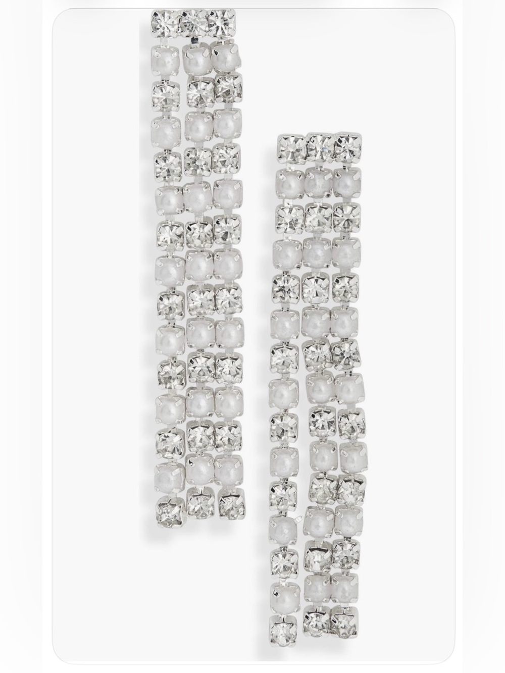 NORDSTROM RACK
Crystal & Faux Pearl
Fringe Drop Earrings
